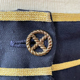 Vintage Navy Gold Detail Shorts