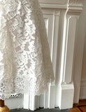 White Lace Bell Sleeve Dress