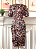 Vintage Nipon Boutique Silk Floral Dress